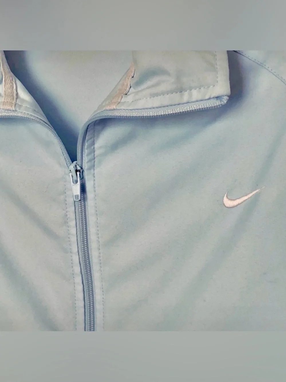 Nike Light Blue and Black Women's Bomber Track Jacket - Picture 4 of 7
